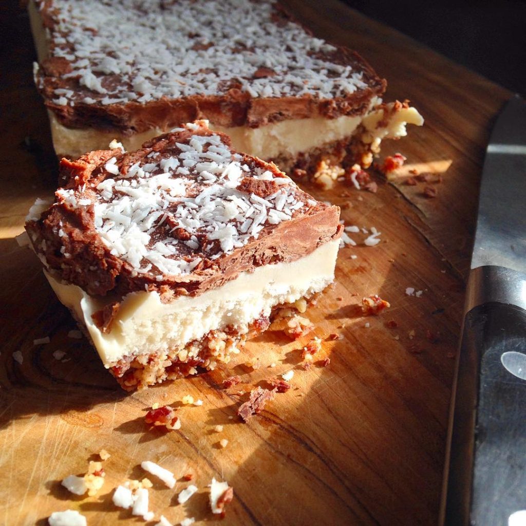 Raw almond & cacao ‘Opera’ slice