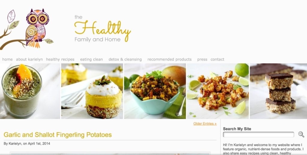 The Healthy Family & Home website is looovely…